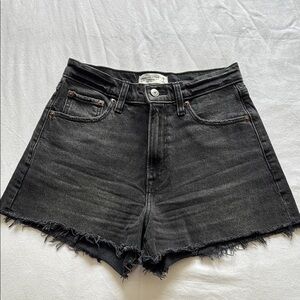 Abercrombie & Fitch Black Cut-Off Jean Shorts